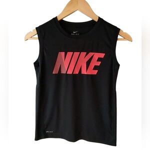 Nike Black with Red Sleeveless Muscle Tank Size Medium